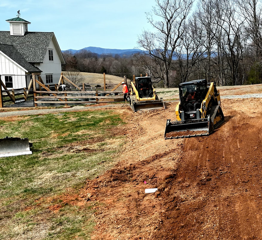 Farm excavation and site preparation in Madison County Virginia
