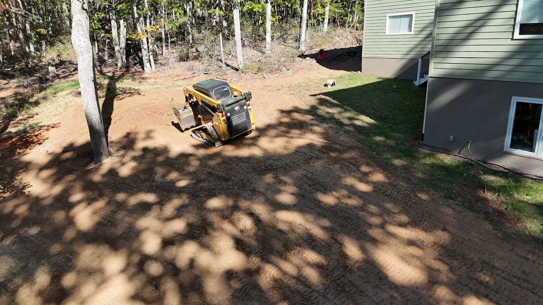 Residential site preparation and building pad work in Campbell County Virginia